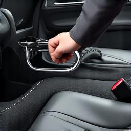 Vacuuming the interior of a luxurious car